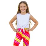 Conjunto Niña Top Blanco y Calzas Tie-Dye Verano Colorido - Imagen 3