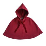 Capa Leticia burdeo con capucha y cinta de terciopelo - Imagen 2