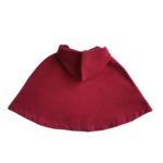 Capa Leticia burdeo con capucha y cinta de terciopelo - Imagen 3