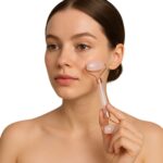 Rodillo Facial Cuarzo Rosa Tonifica y Relaja