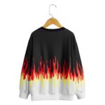 Sudadera infantil llamas en degradé, cuello redondo - Imagen 4