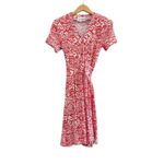 Vestido envolvente mujer, estilo floral tonos naranja - Imagen 2