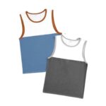 Pack dos camisetas sin mangas, bloques color y ribetes - Imagen 2