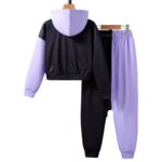 Conjunto niña: sudadera y pantalón chándal mariposa morado - Imagen 2