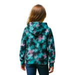 Sudadera capucha niña, estampado corazones y teñido - Imagen 5