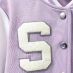 Chaqueta Universitaria Niña Púrpura, Parches y Ribetes - Imagen 5