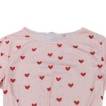 Polera rosa niña con corazones y amarre delantero - Imagen 3