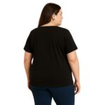 Polera negra con cordones cruzados talla 2XL - Imagen 4