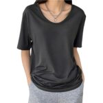 Polera negra básica cuello redondo talla 1XL
