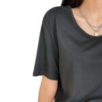 Polera negra básica cuello redondo talla 1XL - Imagen 3