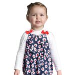 Vestido Niña Verano Estampado Margaritas Lazo Rojo - Imagen 3
