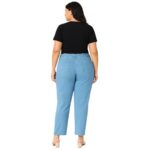 Pantalón de mezclilla celeste tiro alto mujer - Imagen 3