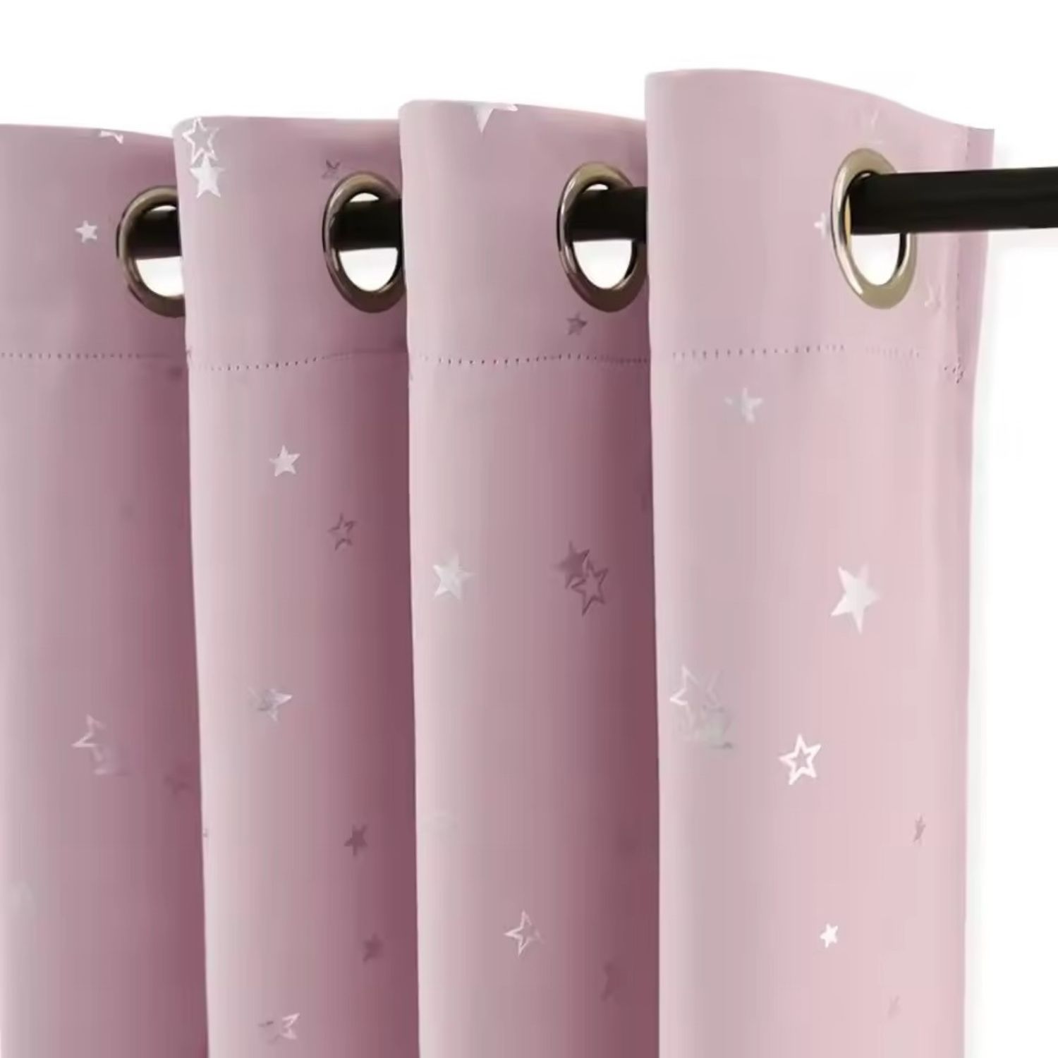 B210126020136 Cortina Infantil con Estrellas Rosada 250x100 cm - Imagen 1