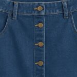 Falda denim azul botones delanteros 2XL - Imagen 5