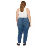 Jeans azul con roturas y calce recto 3XL - Imagen 4