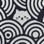 Pad mouse gatos ocultos diseño geométrico blanco y negro - Imagen 3