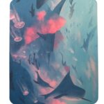 Pad mouse narvales y medusas diseño marino artístico