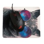 Pad mouse gato con lentes galaxia multicolor divertido - Imagen 2