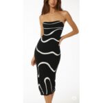 Vestido Ajustado Clubwear Hombros Descubiertos