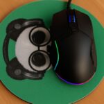 Pad mouse panda gamer fondo verde redondo divertido - Imagen 2