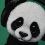 Pad mouse panda gamer fondo verde redondo divertido - Imagen 3