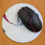 Pad mouse elefante artístico multicolor redondo - Imagen 2