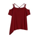 Blusa rojo vino hombros descubiertos talla 4XL