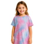 Vestido Camiseta Poleron Oversize Tie-Dye Casual